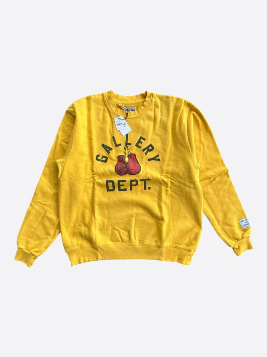 Gallery Dept Yellow Boxing Logo Sweater