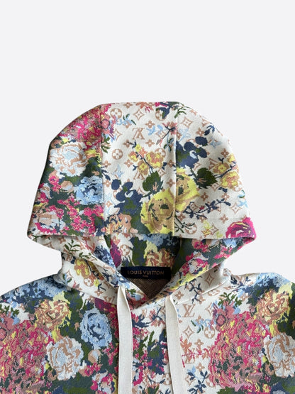 Louis Vuitton Beige Floral Monogram Tapestry Hoodie