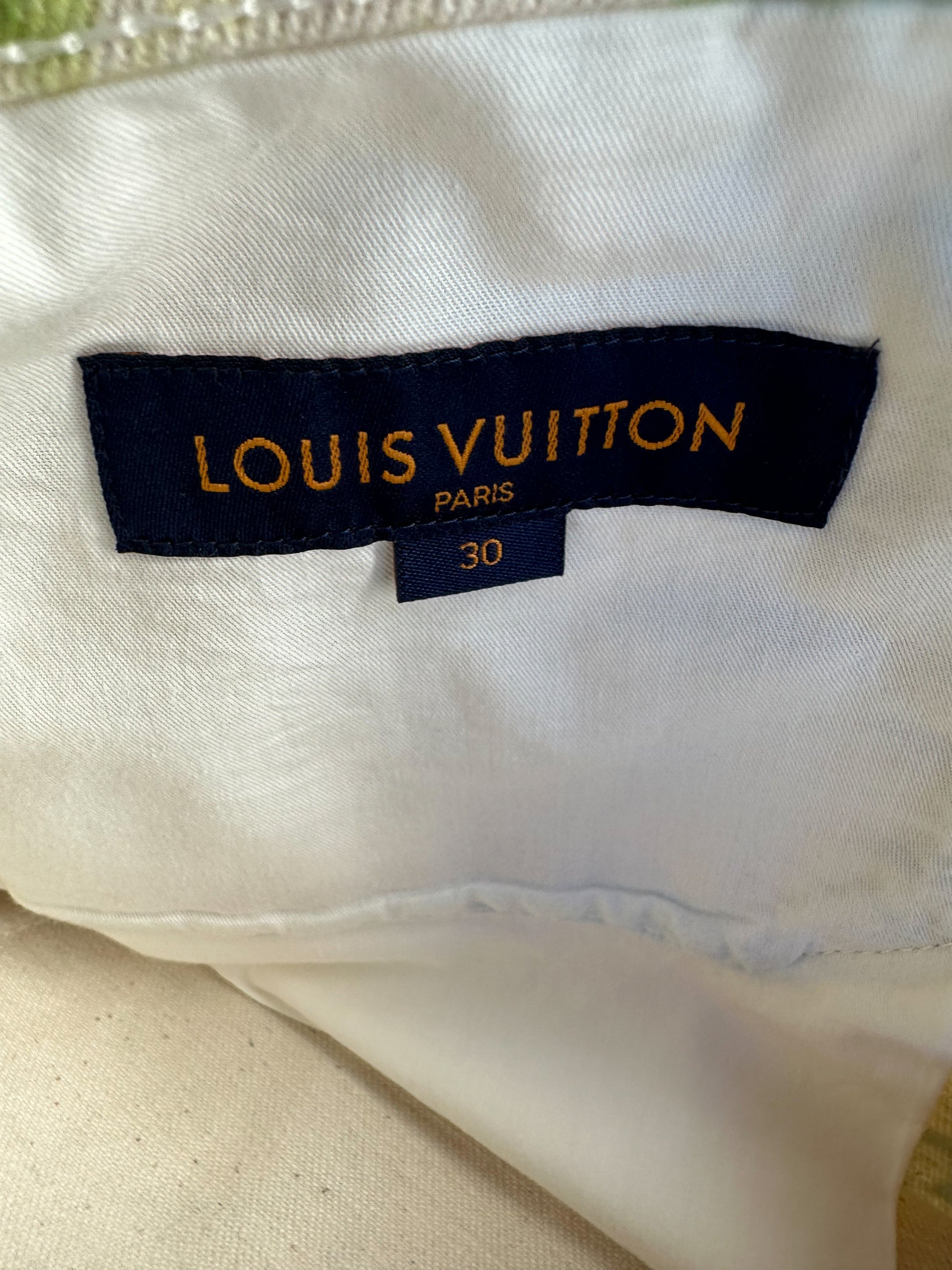 Louis Vuitton White Pastel Monogram Jeans – Savonches