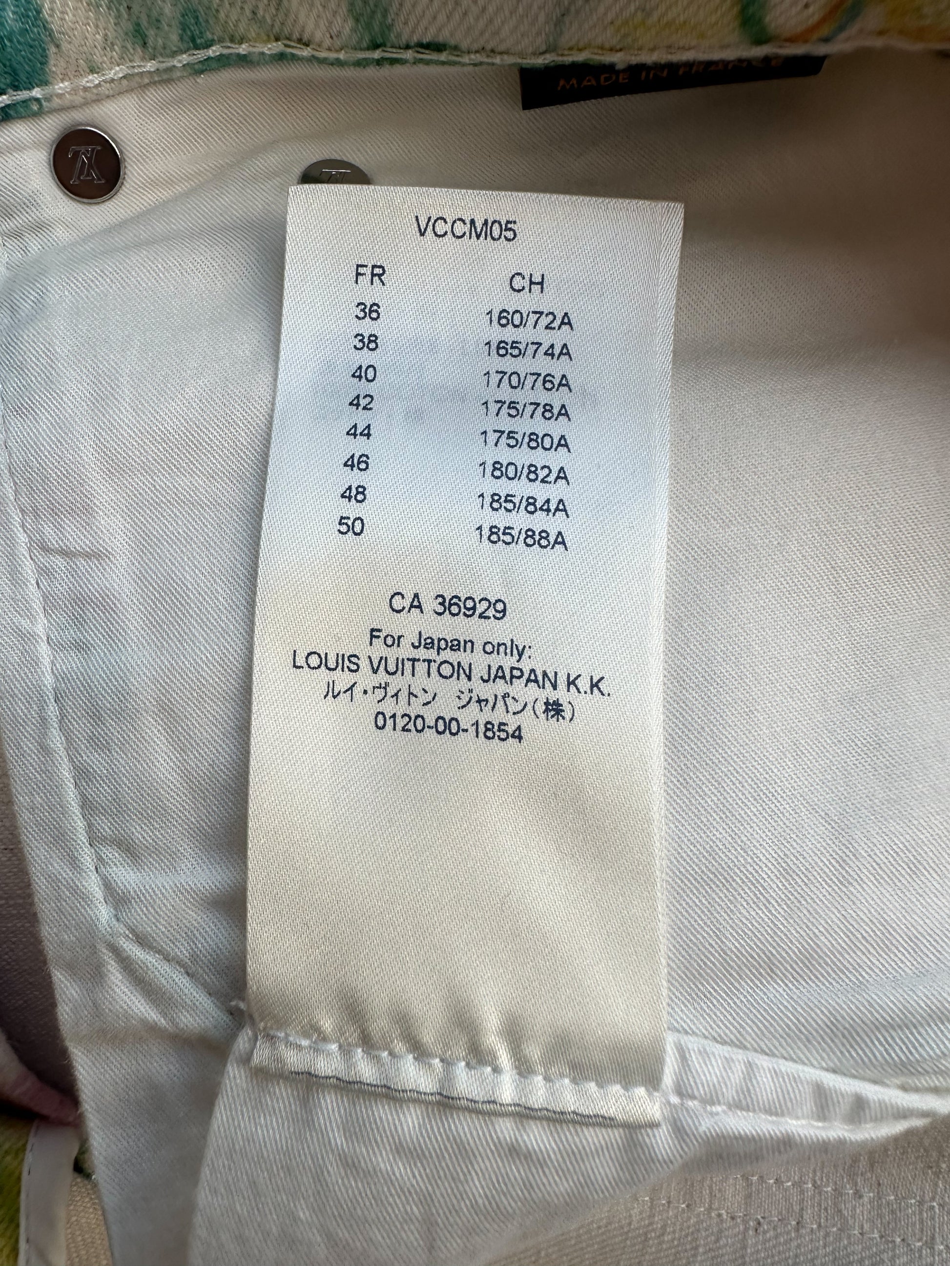 Louis Vuitton White Monogram Patch Jeans White. Size 36