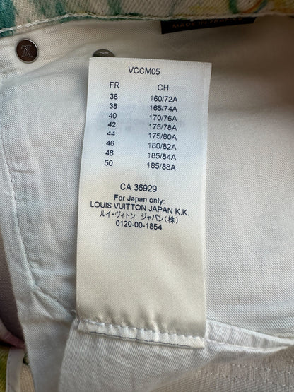 Louis Vuitton White Pastel Monogram Jeans