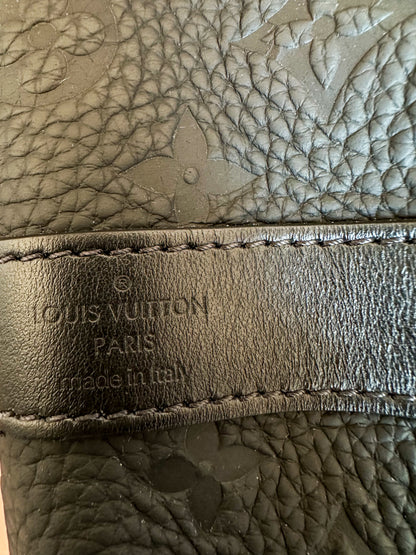 Louis Vuitton Black Taurillon Monogram Keepall 50
