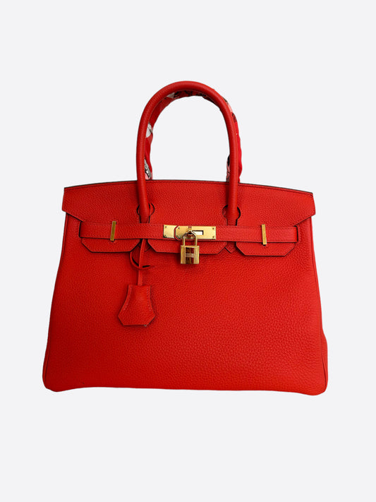 Hermès Red Togo Birkin 30