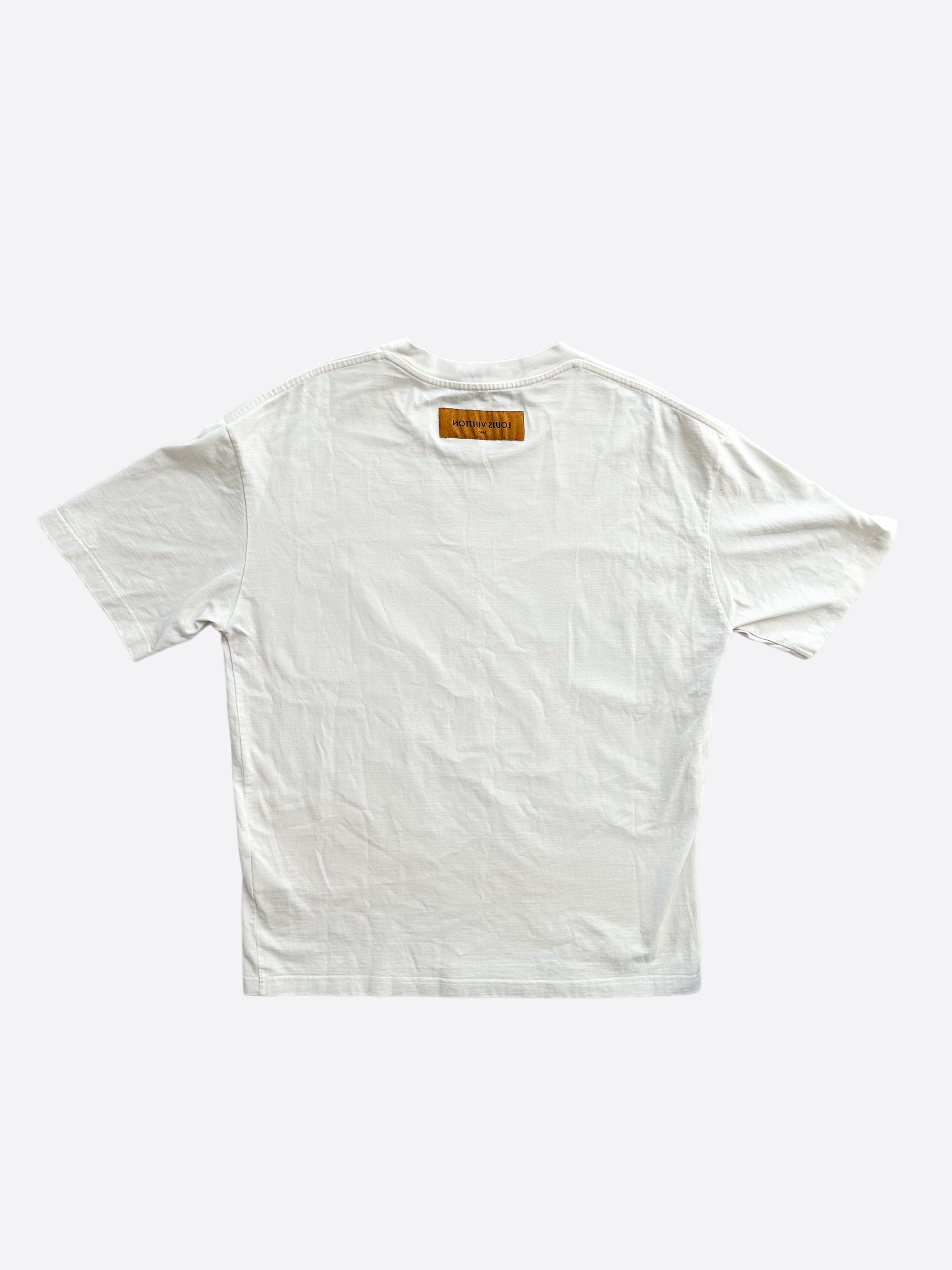 Louis Vuitton White Graffiti Logo T-Shirt – Savonches