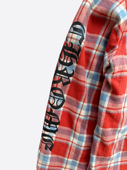 Chrome Hearts Red Checkered Padded Flannel Jacket