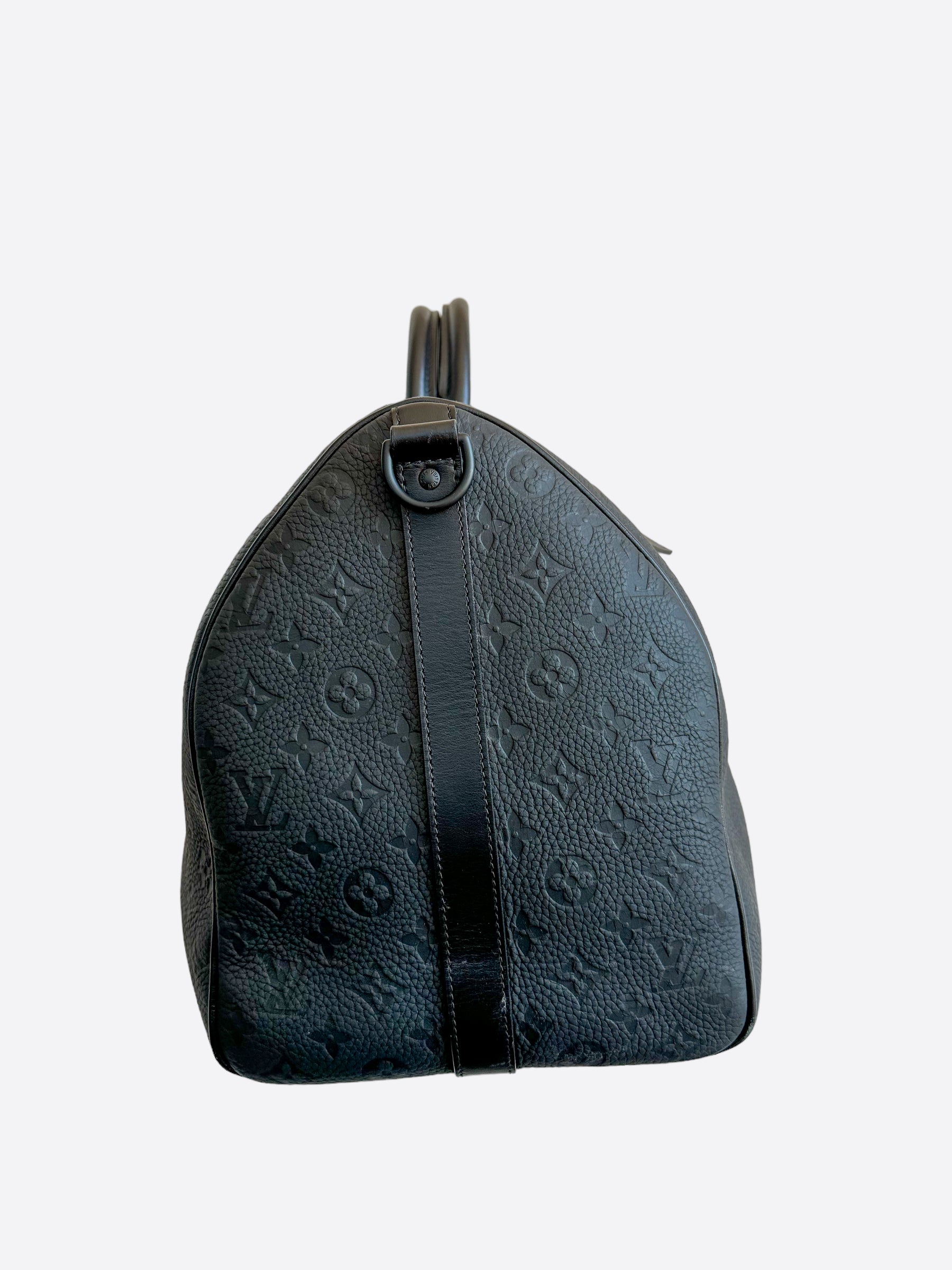 Louis Vuitton 1 Cap Embossed Monogram Leather Black in Taurillon