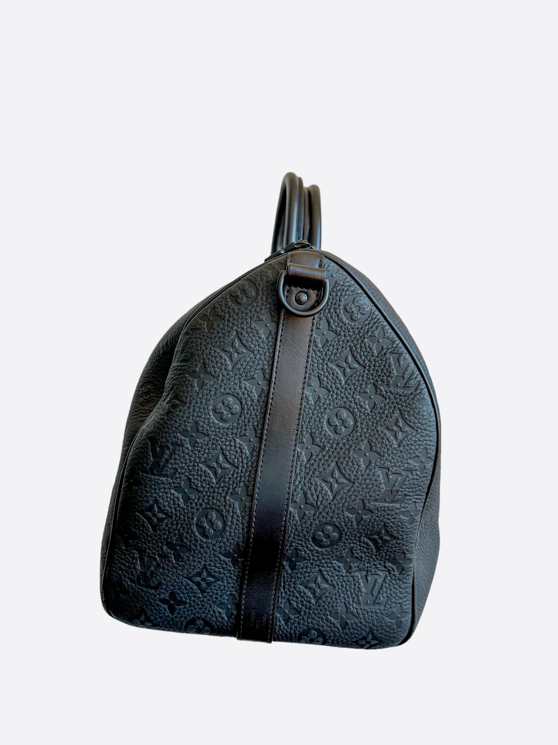 Louis Vuitton Black Taurillon Monogram Keepall 50 – Savonches