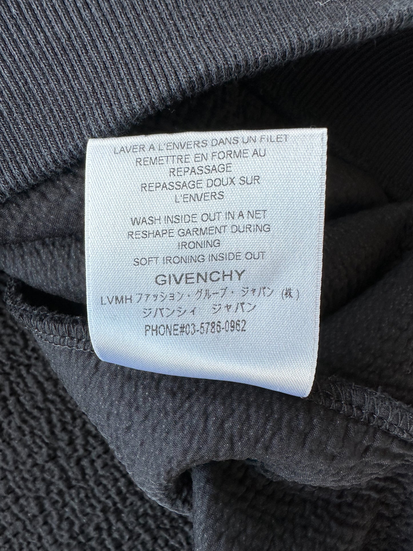 Givenchy Black & White Distressed Logo Hoodie