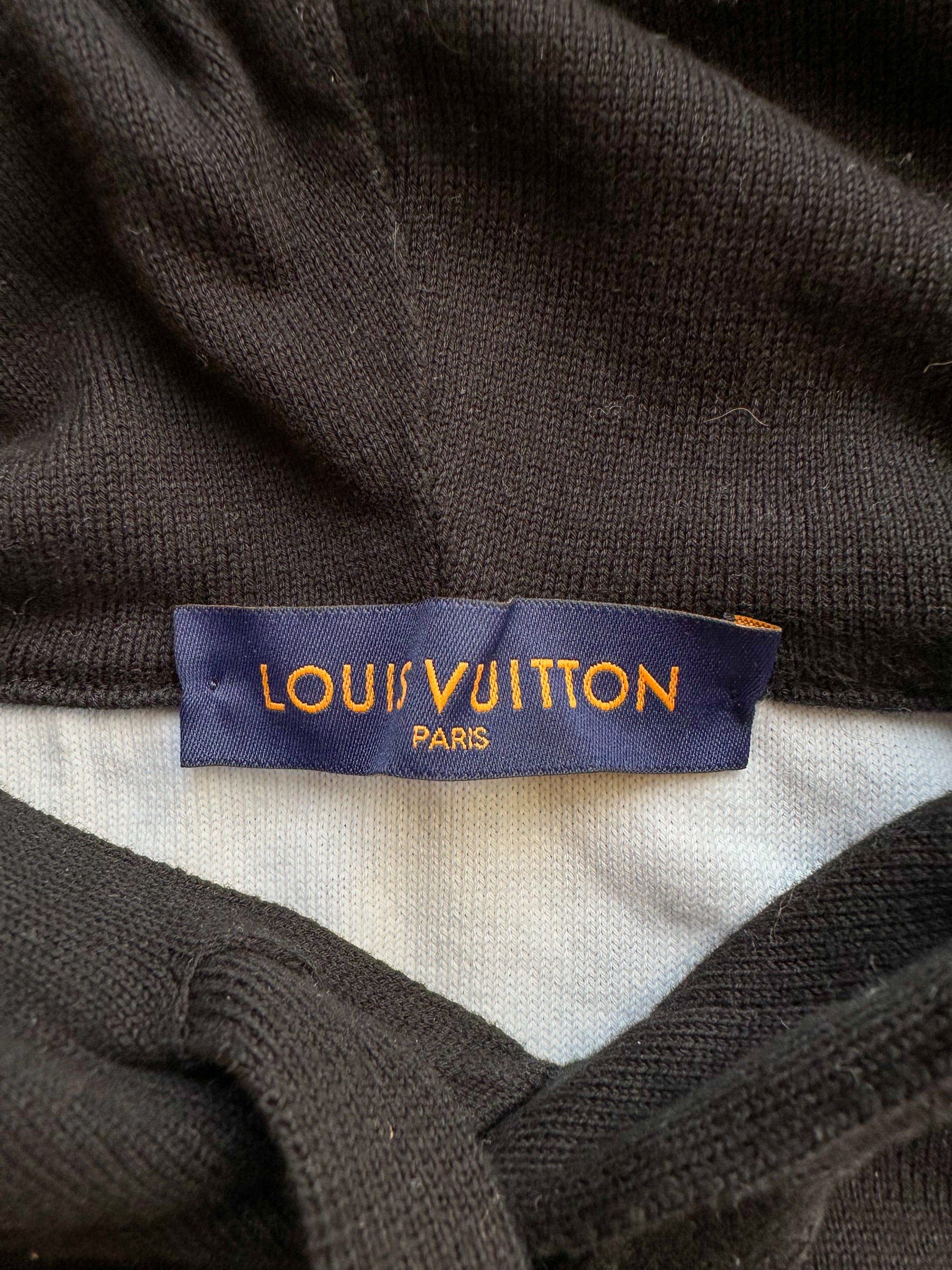 Louis Vuitton Black & White Monogram Gradient Hoodie