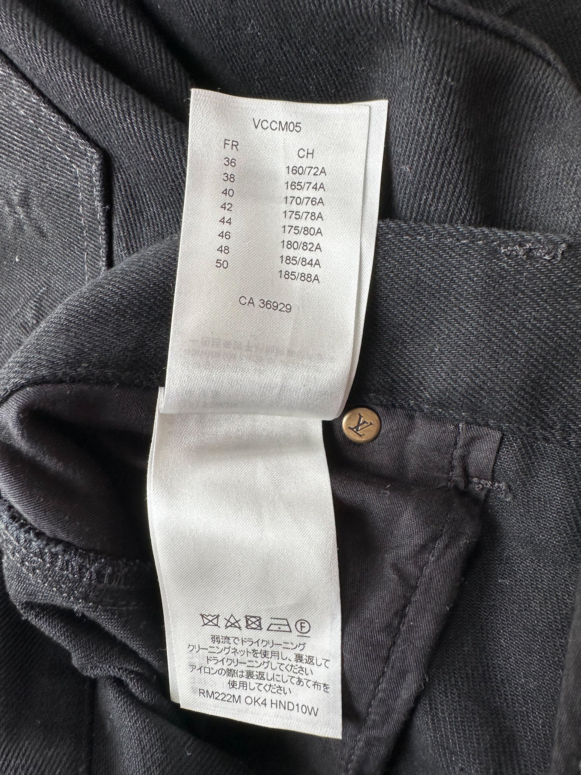 Louis Vuitton - Denim Carpenter Trousers - Black - Men - Size: 36 - Luxury