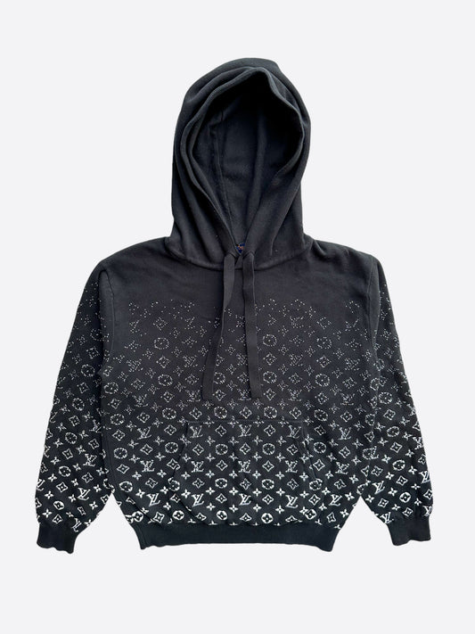 Louis Vuitton Black & White Monogram Gradient Hoodie