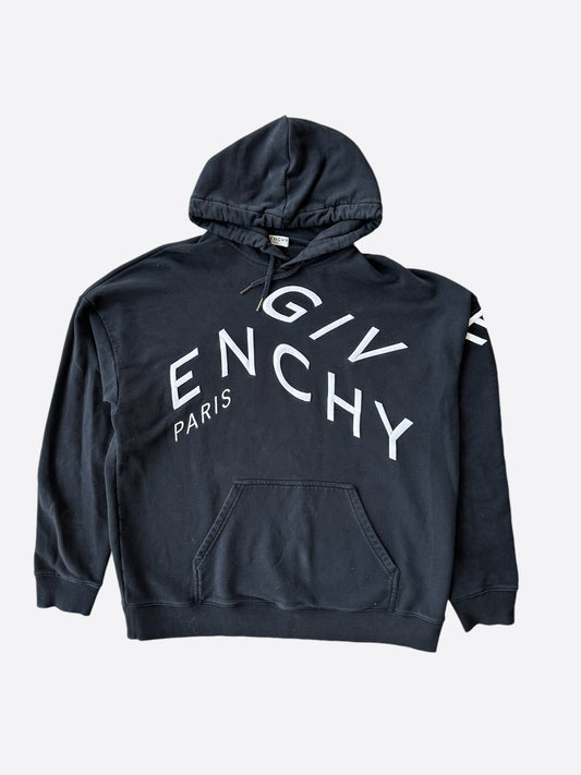 Givenchy Black & White Refracted Logo Hoodie