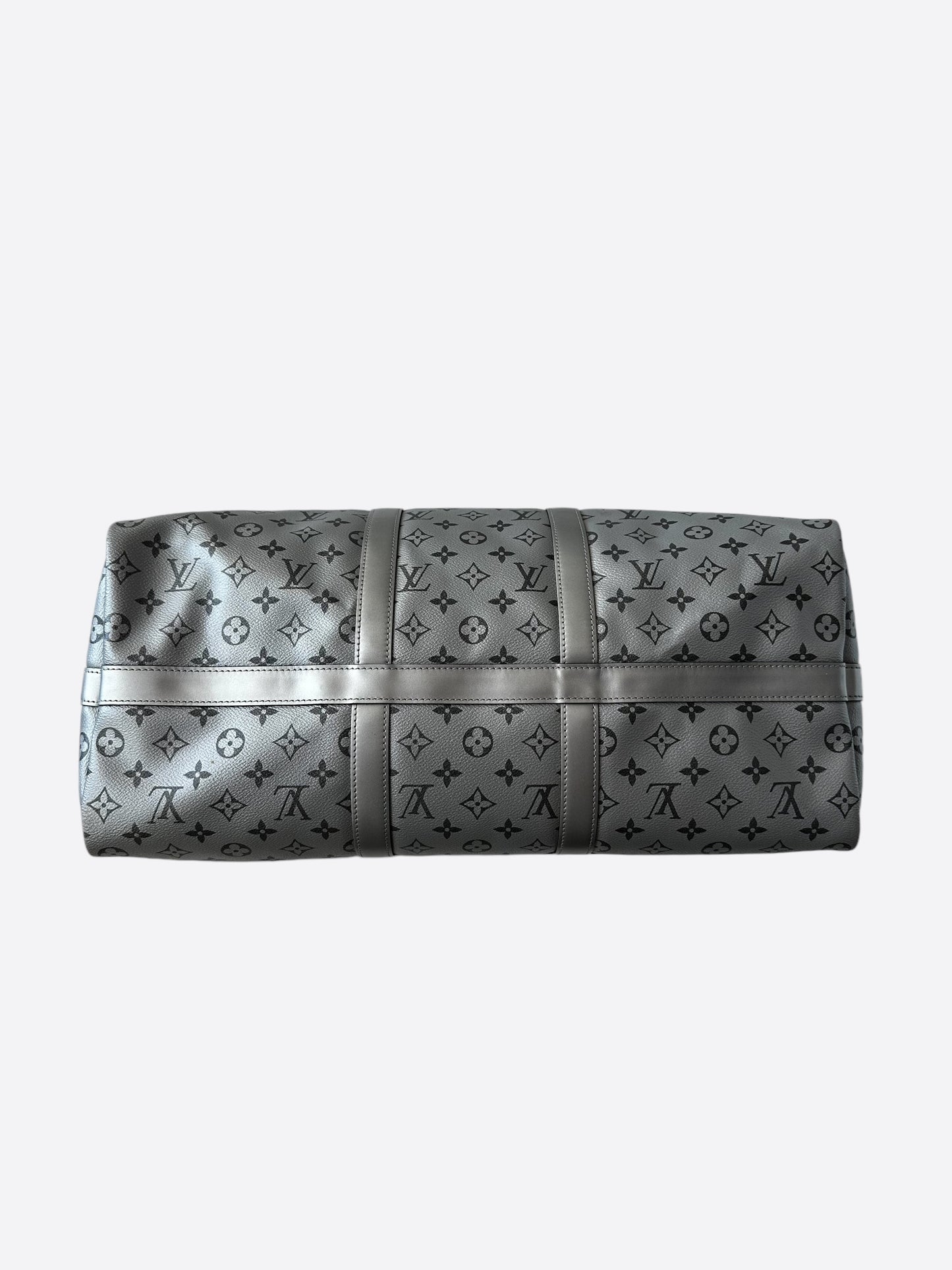 Louis Vuitton Black & Silver Split Monogram Keepall 50