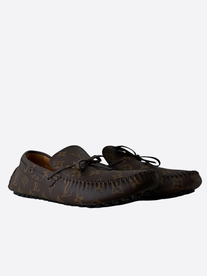 Louis Vuitton Brown Monogram Driver Moccasin