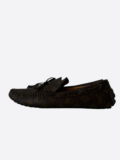 Louis Vuitton Brown Monogram Driver Moccasin