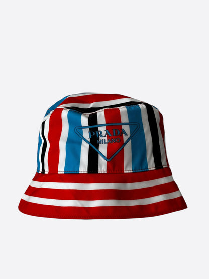 Prada Multicolor Striped Bucket Hat