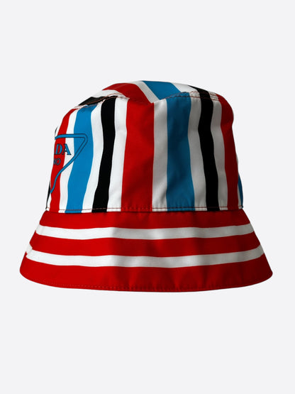 Prada Multicolor Striped Bucket Hat