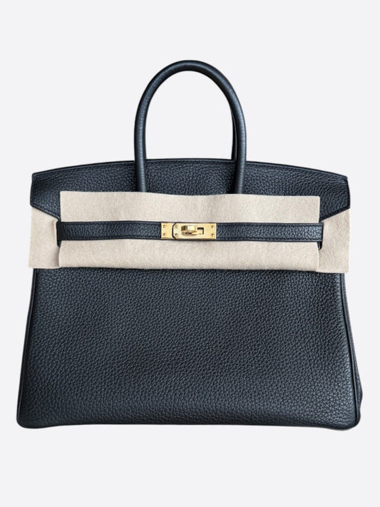 Hermes Black Togo & Gold Hardware Birkin 25