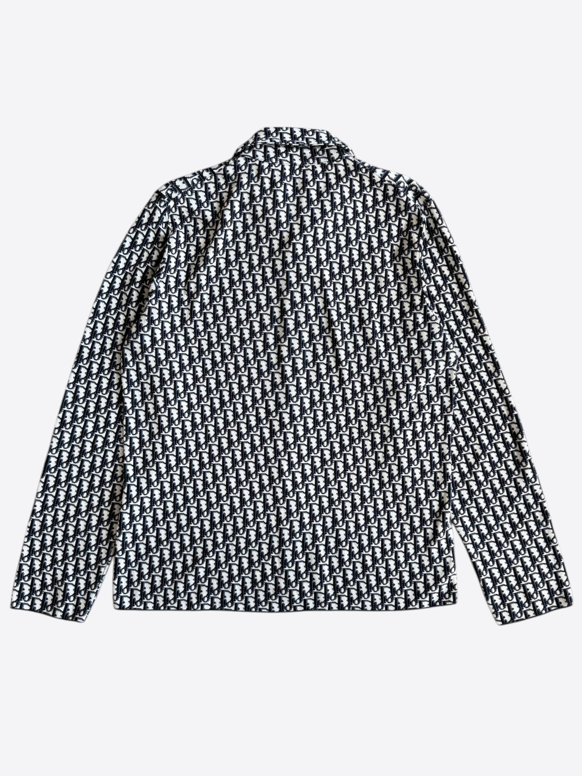 Dior Beige & Blue Oblique Button Up Shirt