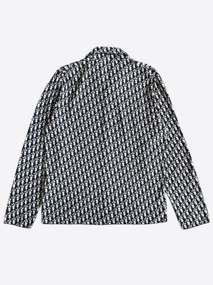Dior Beige & Blue Oblique Button Up Shirt