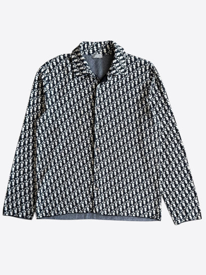 Dior Beige & Blue Oblique Button Up Shirt