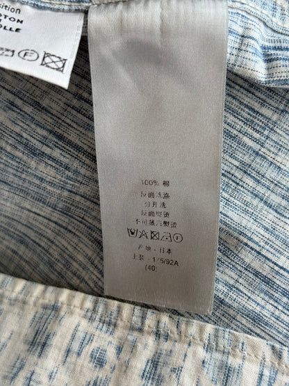 Dior Blue & White Oblique Denim Button Up Shirt