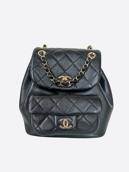 black quilted mini backpack Chanel Black Quilted Mini Duma Backpack – Savonches