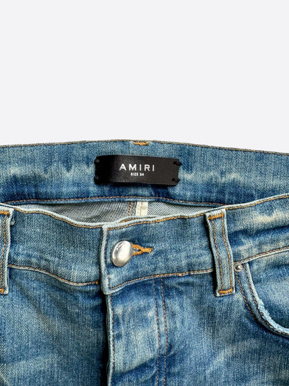 Amiri Blue Bandana Patch MX1 Distressed Denim