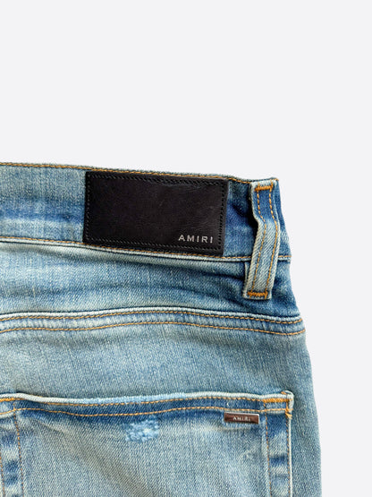 Amiri Blue Bandana Patch MX1 Distressed Denim