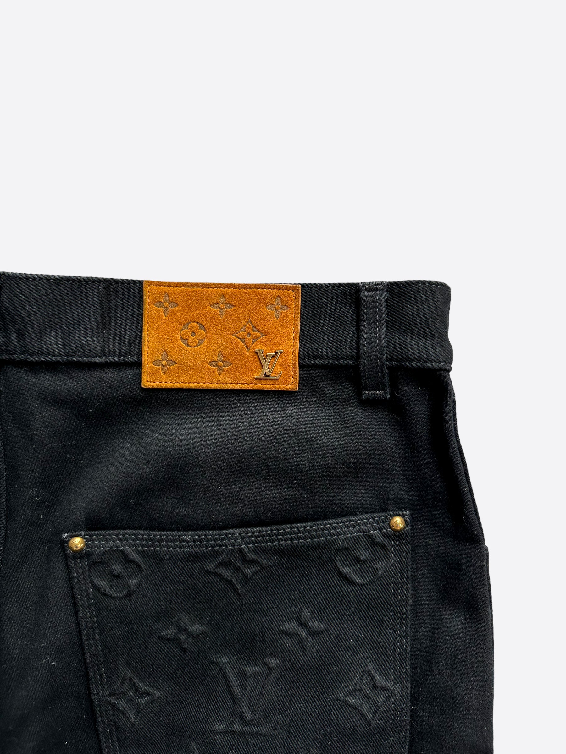 Louis Vuitton Monogram Womens Pants, Black, IT34