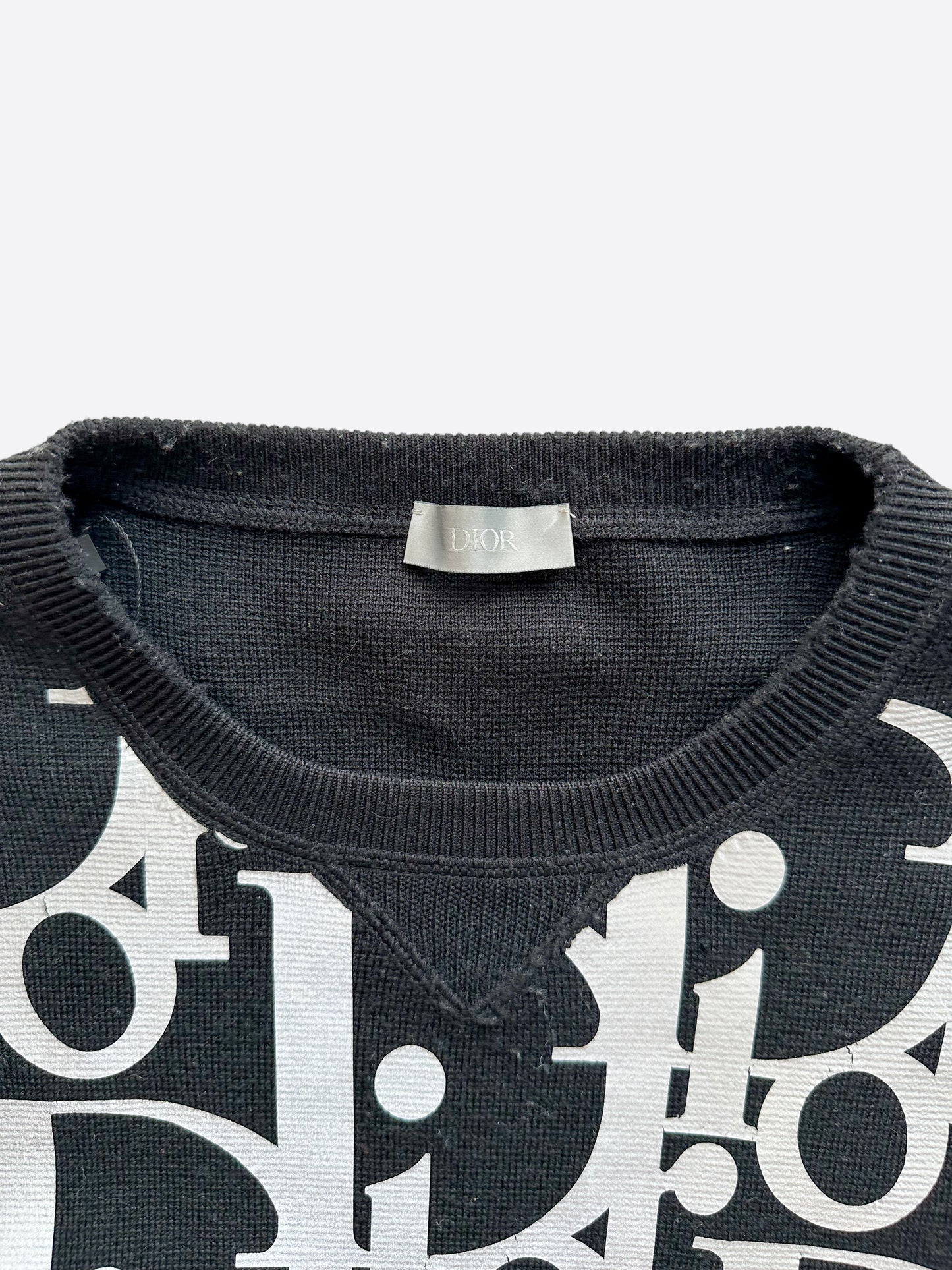 Dior Oblique Black Reflective Wool Sweater