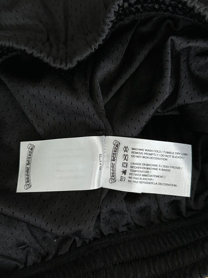 Chrome Hearts Black & White Logo Mesh Shorts