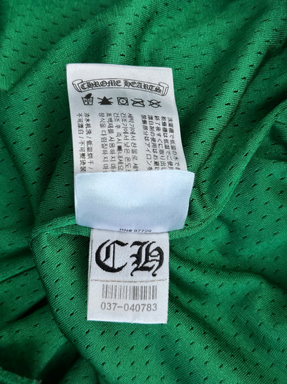 Chrome Hearts Green & Yellow Logo Mesh Shorts