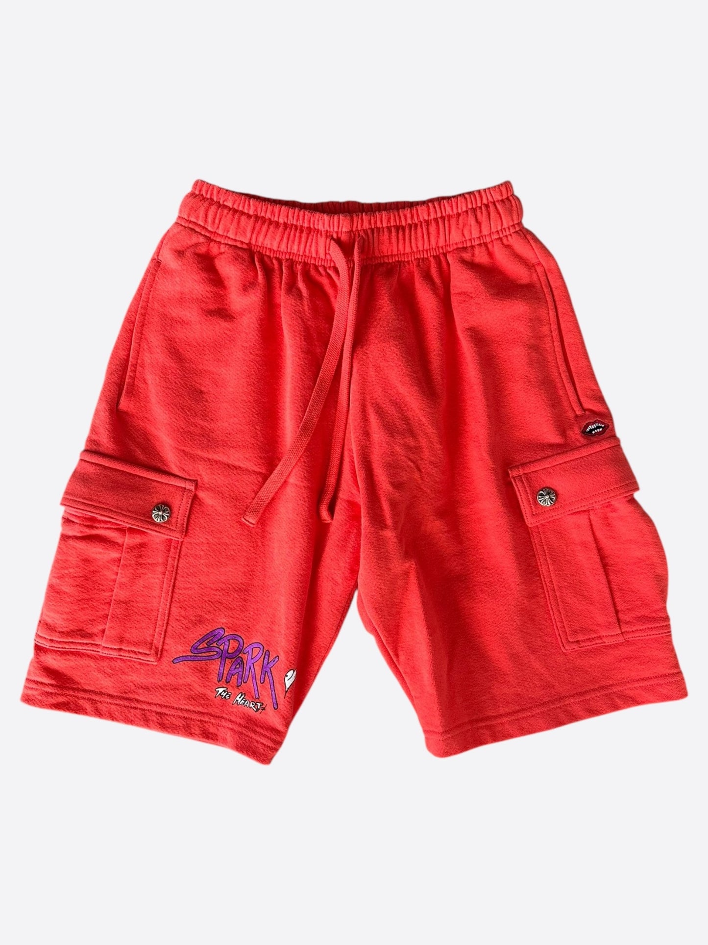 Chrome Hearts Matty Boy Red Spark Cargo Shorts