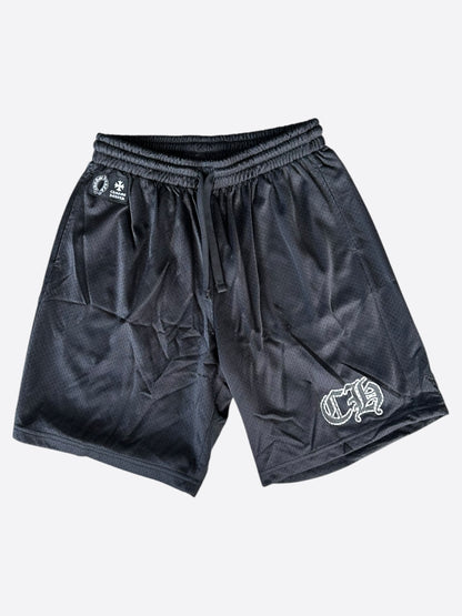 Chrome Hearts Black & White Logo Mesh Shorts
