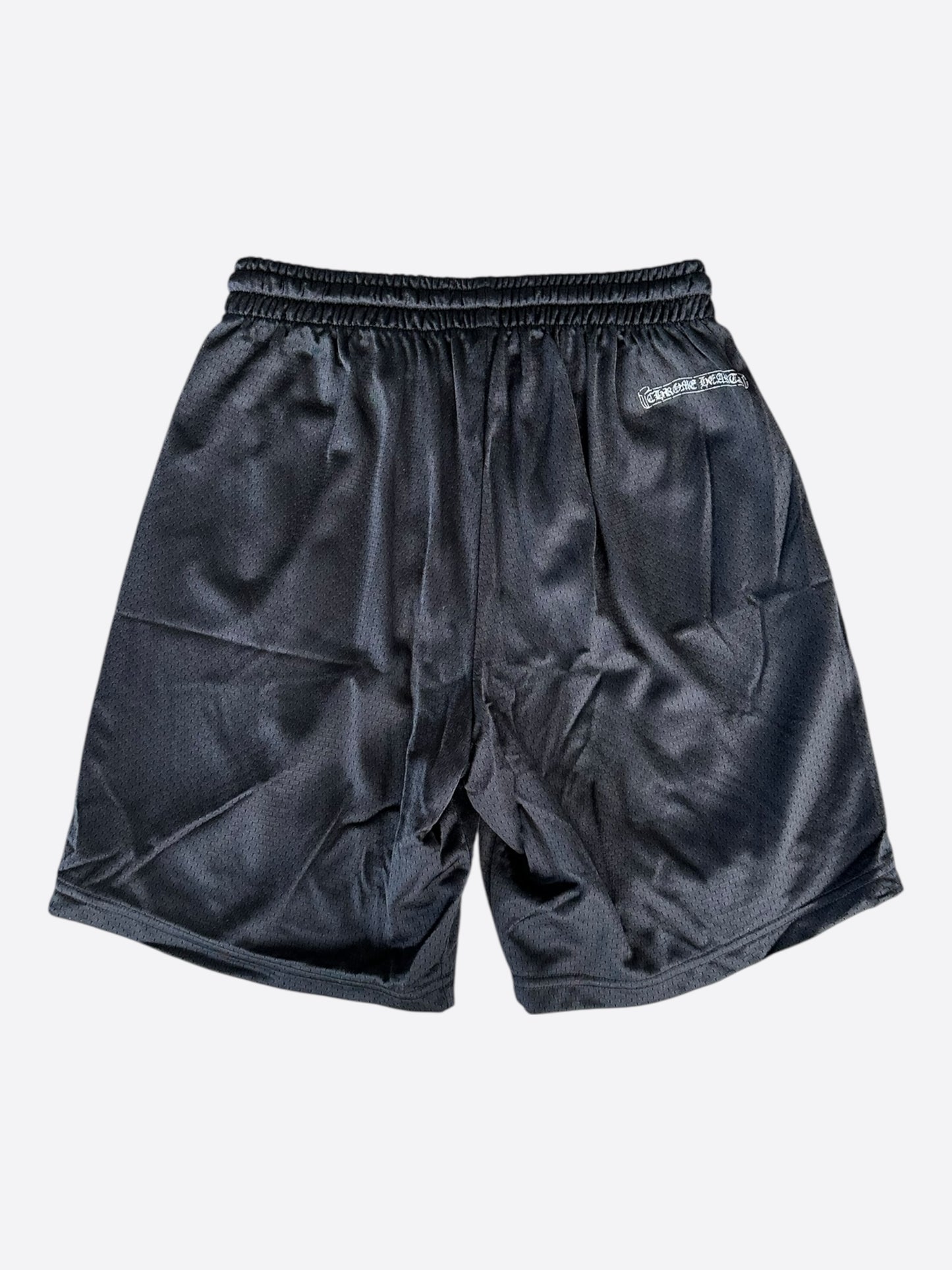 Chrome Hearts Black & White Logo Mesh Shorts