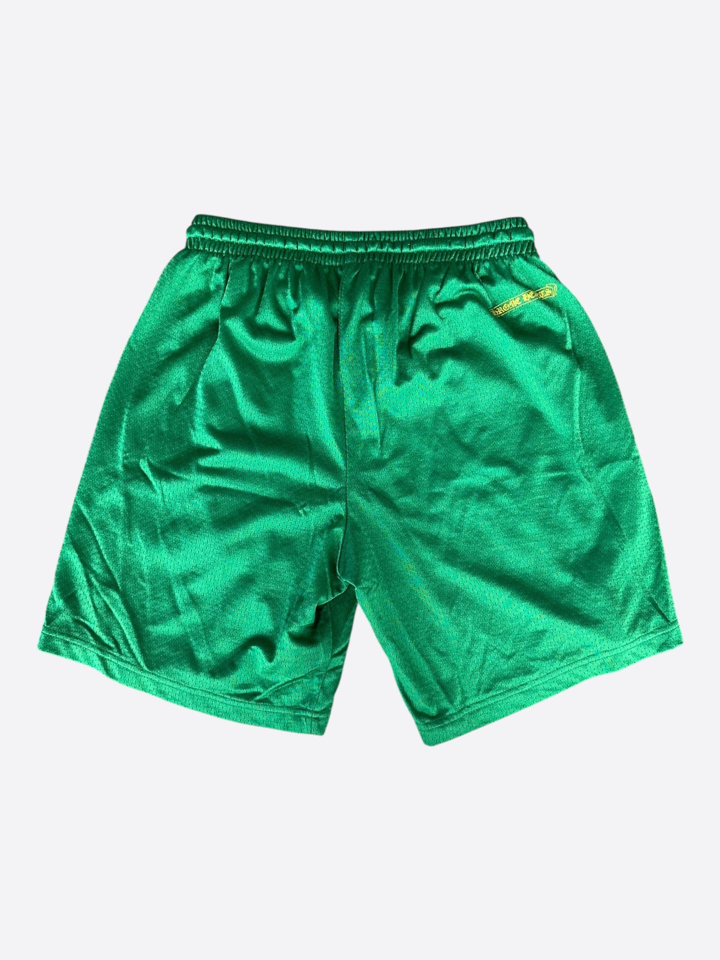 Chrome Hearts Green & Yellow Logo Mesh Shorts