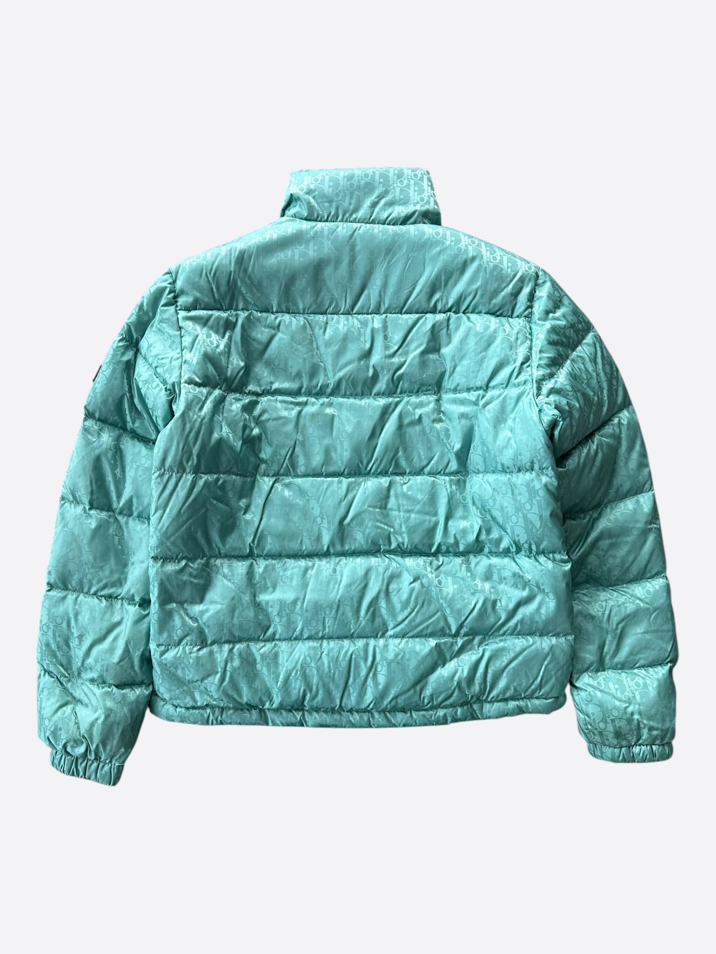 Dior Sea Green Oblique Puffer Jacket