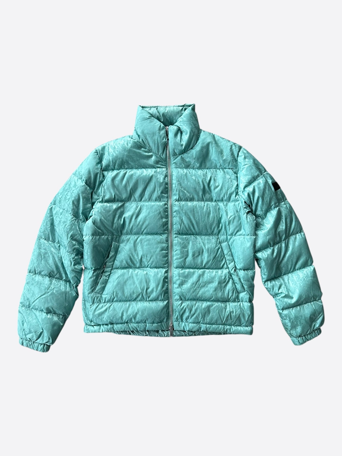Dior Sea Green Oblique Puffer Jacket