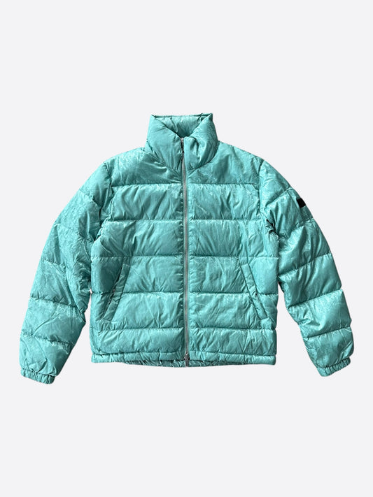 Dior Sea Green Oblique Puffer Jacket