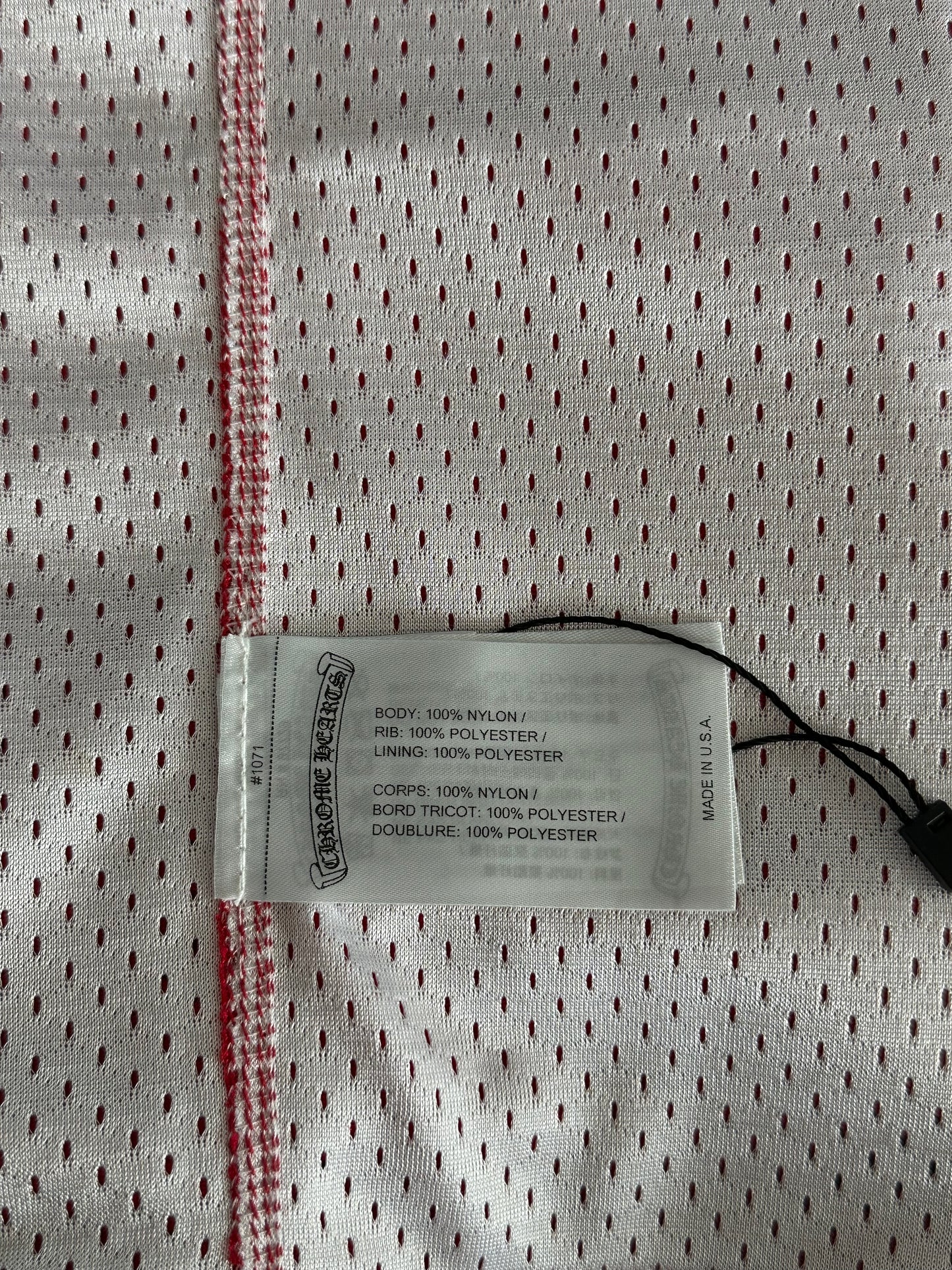 Chrome Hearts Matty Boy Red & White Team Form Reversible Mesh Jersey