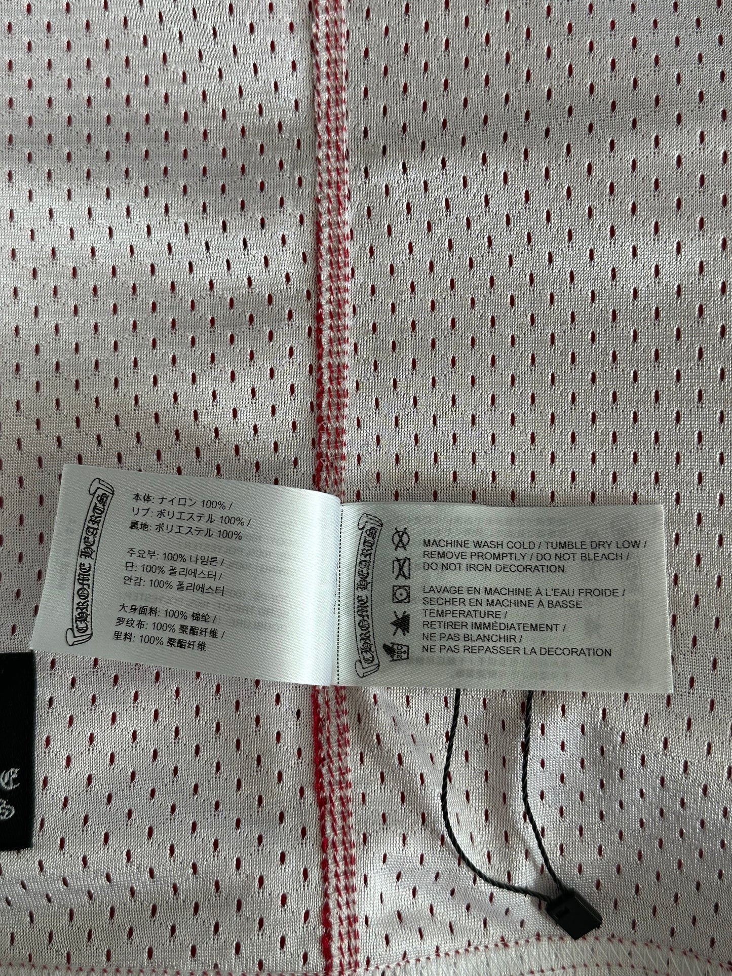 Chrome Hearts Matty Boy Red & White Team Form Reversible Mesh Jersey