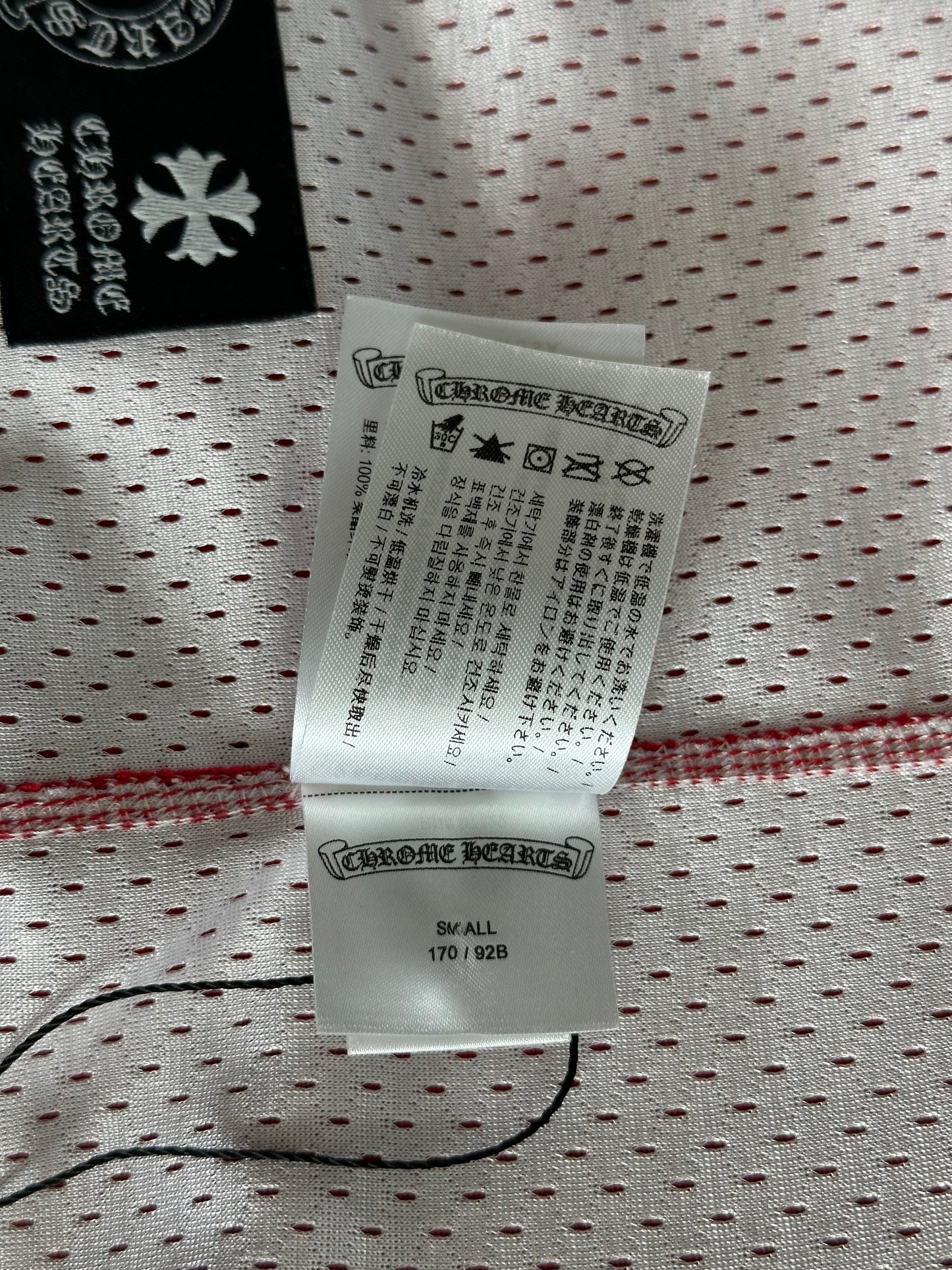 Chrome Hearts Matty Boy Red & White Team Form Reversible Mesh Jersey