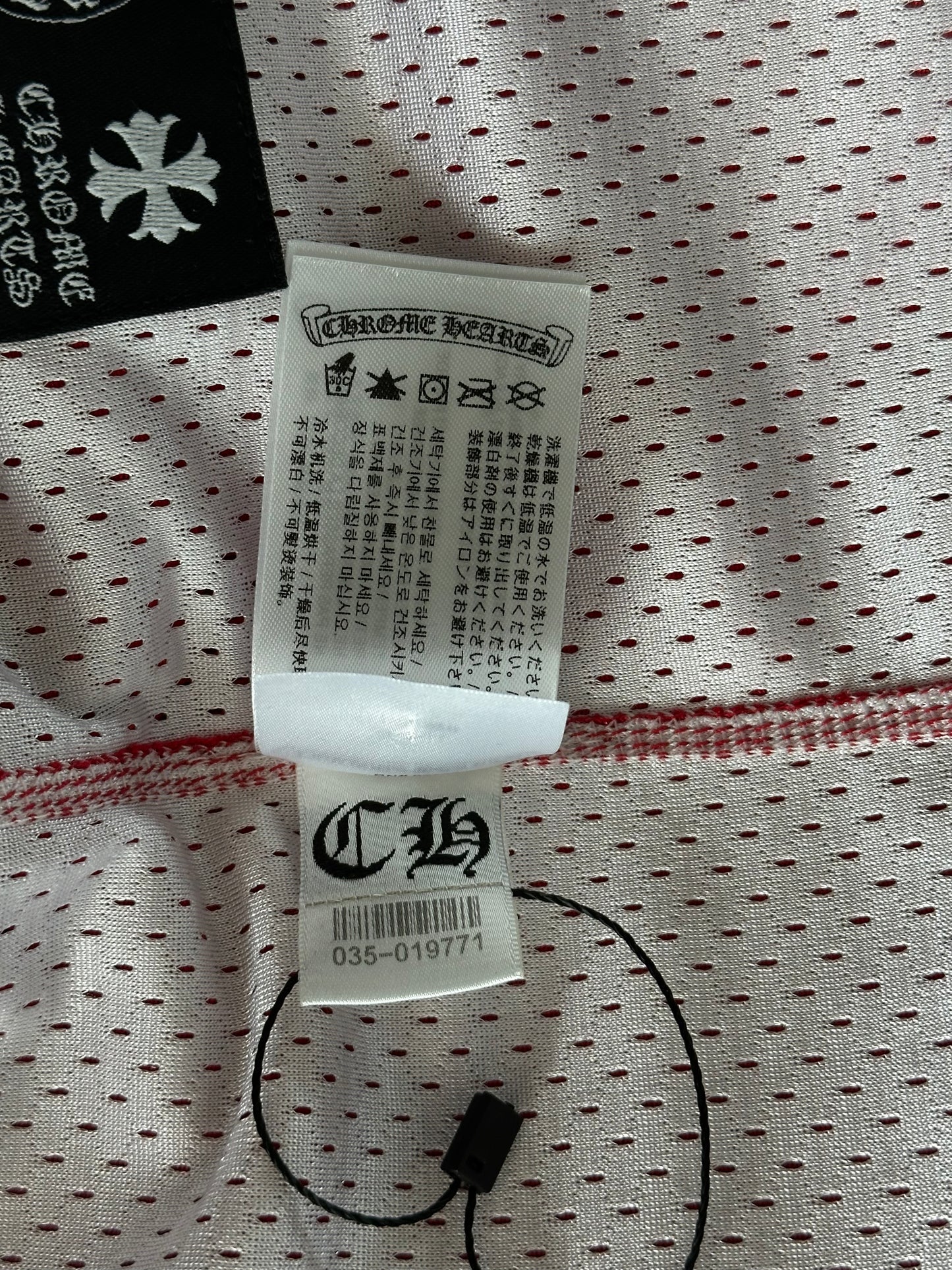 Chrome Hearts Matty Boy Red & White Team Form Reversible Mesh Jersey