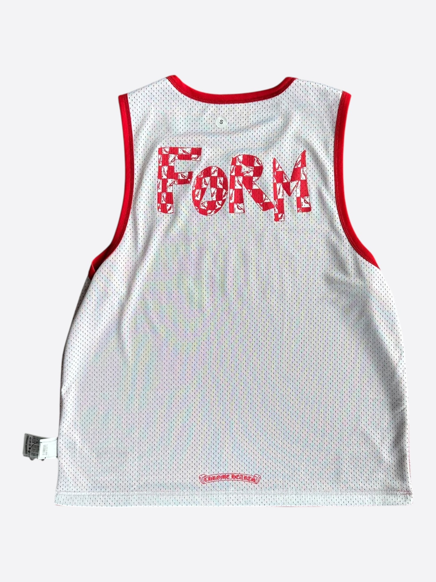 Chrome Hearts Matty Boy Red & White Team Form Reversible Mesh Jersey