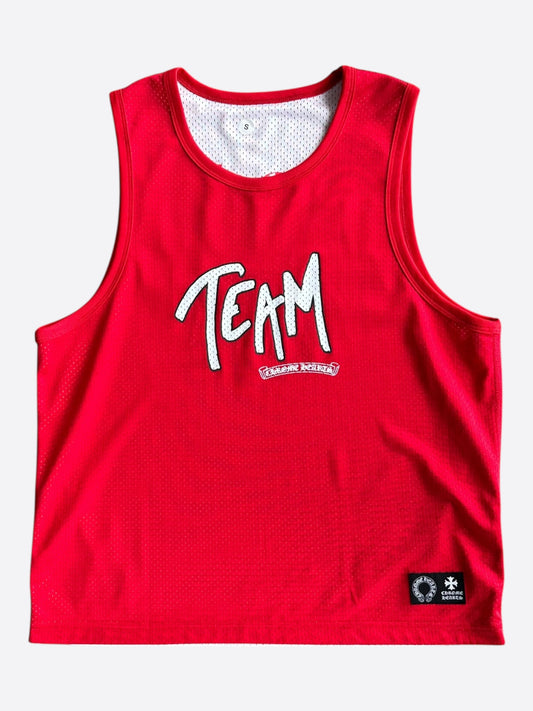 Chrome Hearts Matty Boy Red & White Team Form Reversible Mesh Jersey