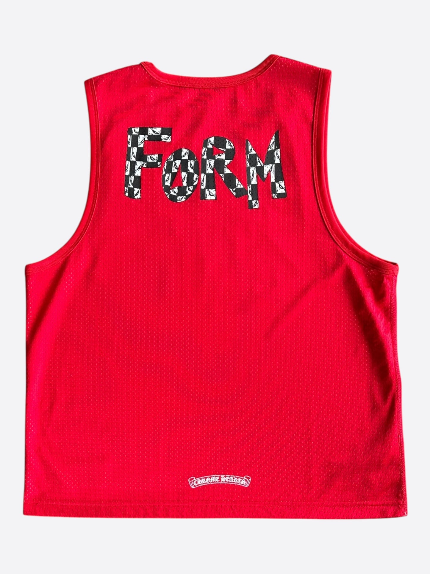 Chrome Hearts Matty Boy Red & White Team Form Reversible Mesh Jersey