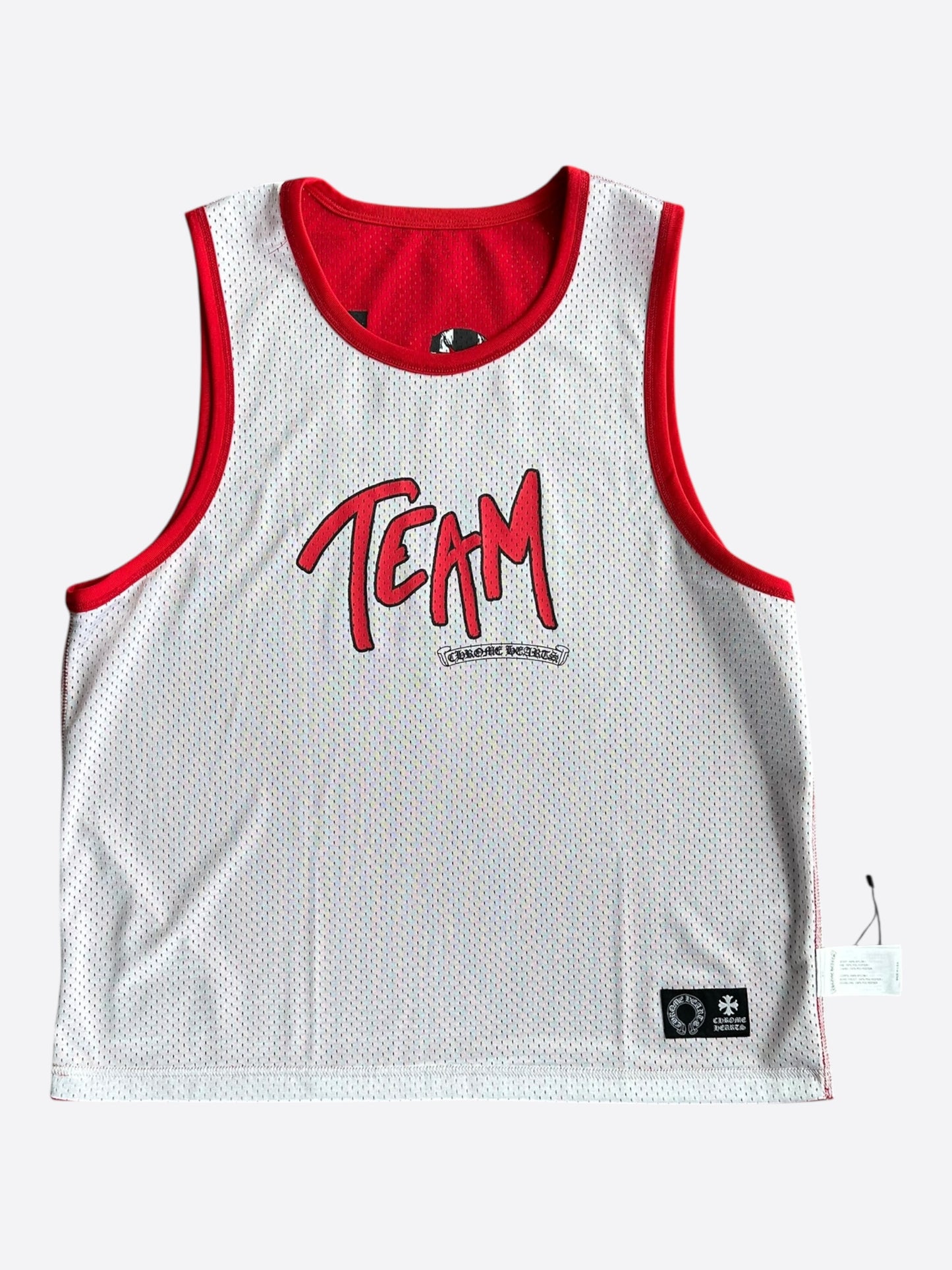 Chrome Hearts Matty Boy Red & White Team Form Reversible Mesh Jersey