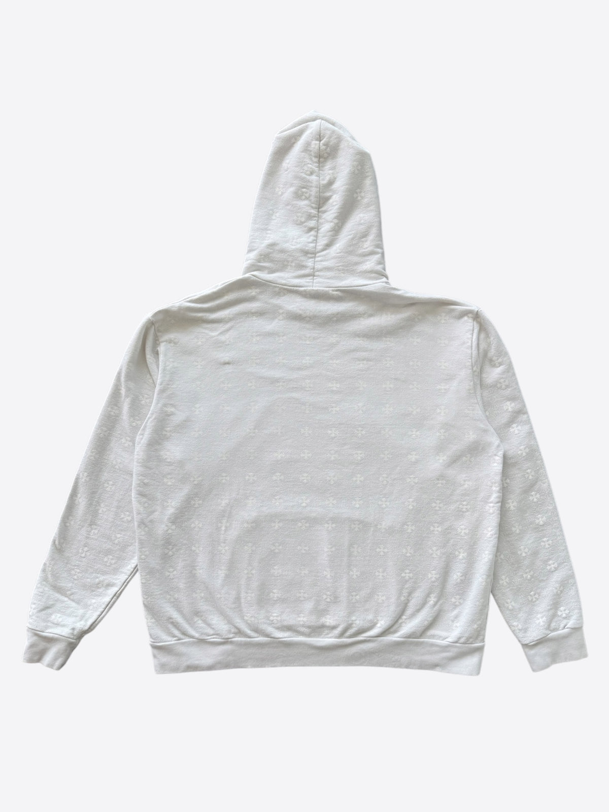 Chrome Hearts White Cross Jacquard Embroidered Hoodie