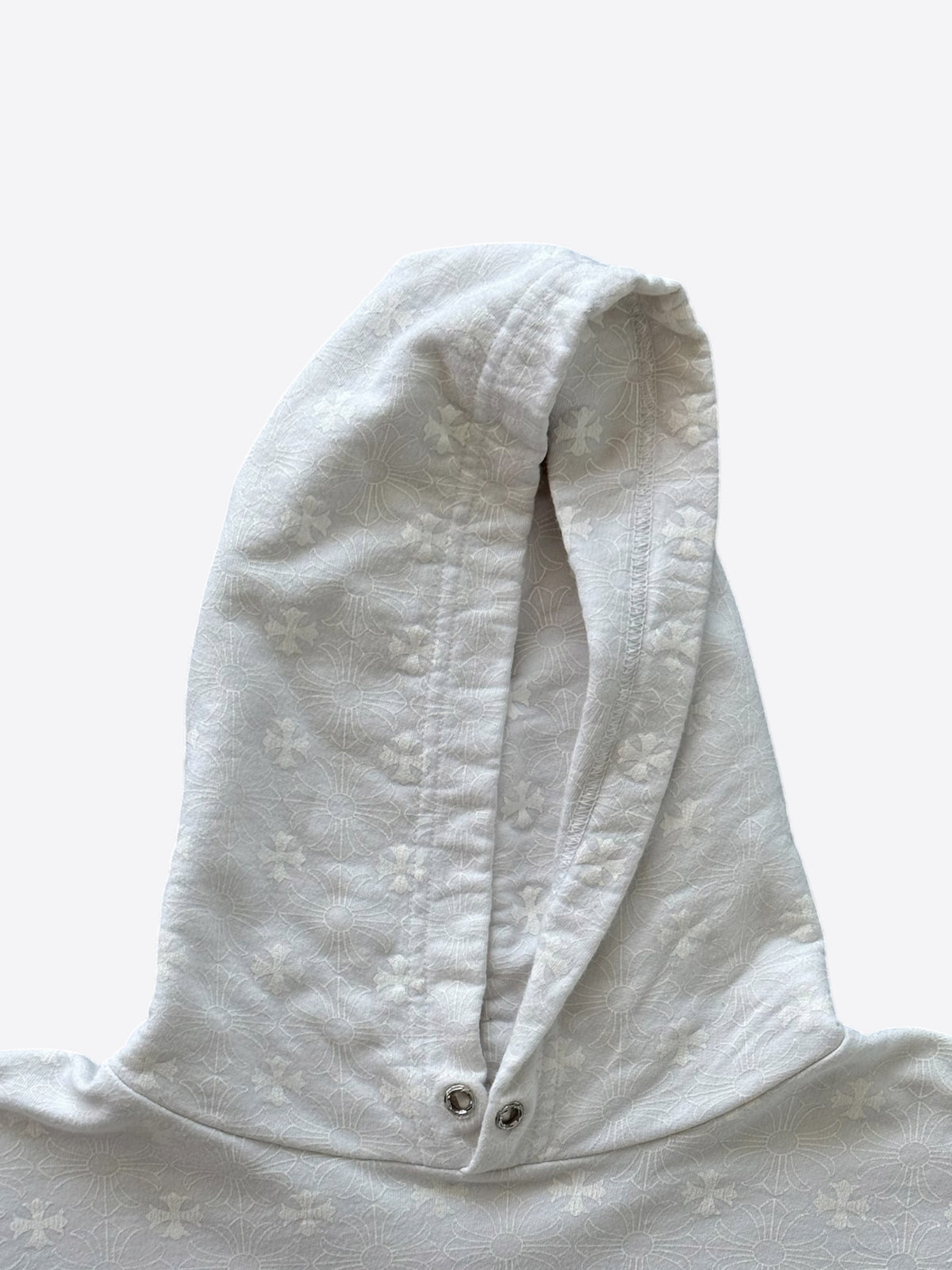 Chrome Hearts White Cross Jacquard Embroidered Hoodie